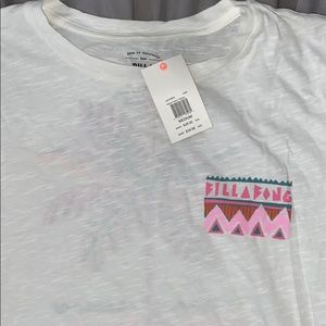 Never worn, white Billabong graphic T-shirt